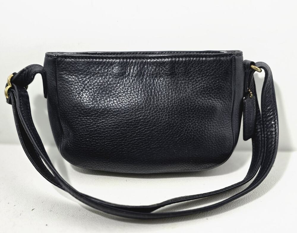 Vintage Coach Sonoma Classic Mini Zip Bag Navy Blue Leather 4313